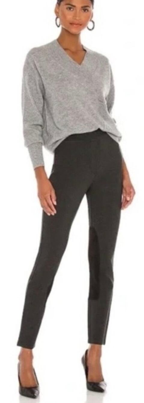 Brochu Walker Remington Riding Pant Black Onyx Ponte Vegan Suede Pull On Size XS